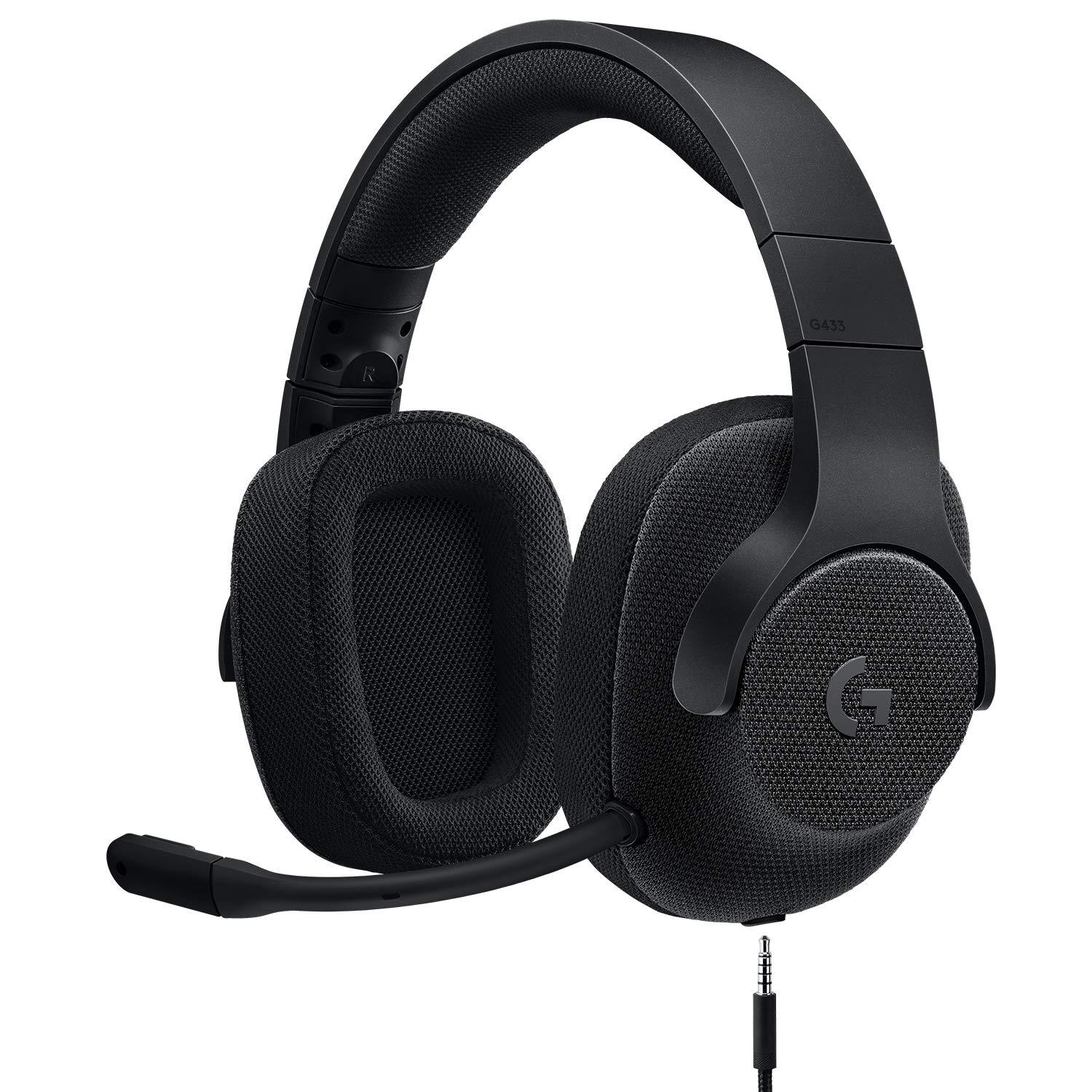 Logitech G433 Wired Gaming Headset - Black - سماعة Logitech G433 Wired Gaming Headset - Black - سماعة