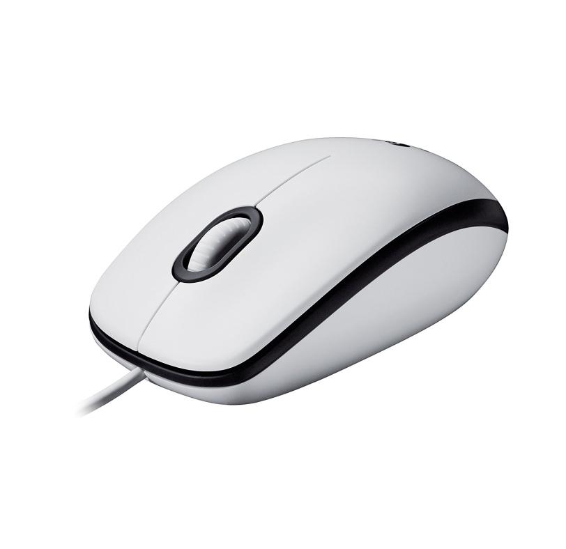 Logitech M100 USB Wired Optical Mouse - White - Store 974 | ستور ٩٧٤