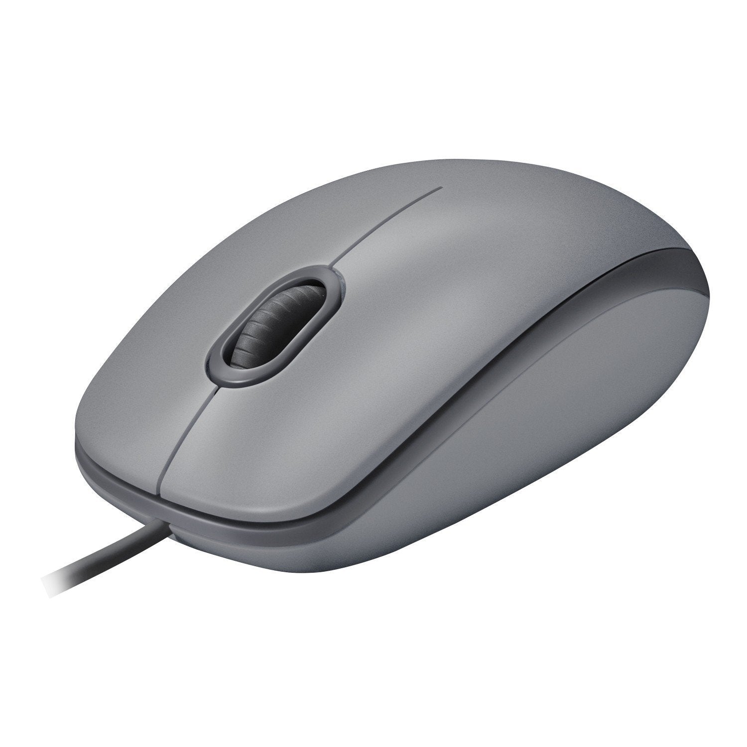 Logitech M110 Silent Click Corded Mouse - Mid Grey - فأرة Logitech M110 Silent Click Corded Mouse - Mid Grey - فأرة