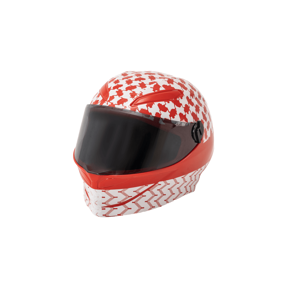 Mini Helmet - Red & White - خوذة Mini Helmet - Red & White - خوذة