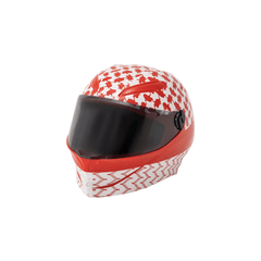 Mini Helmet - Red & White - خوذة