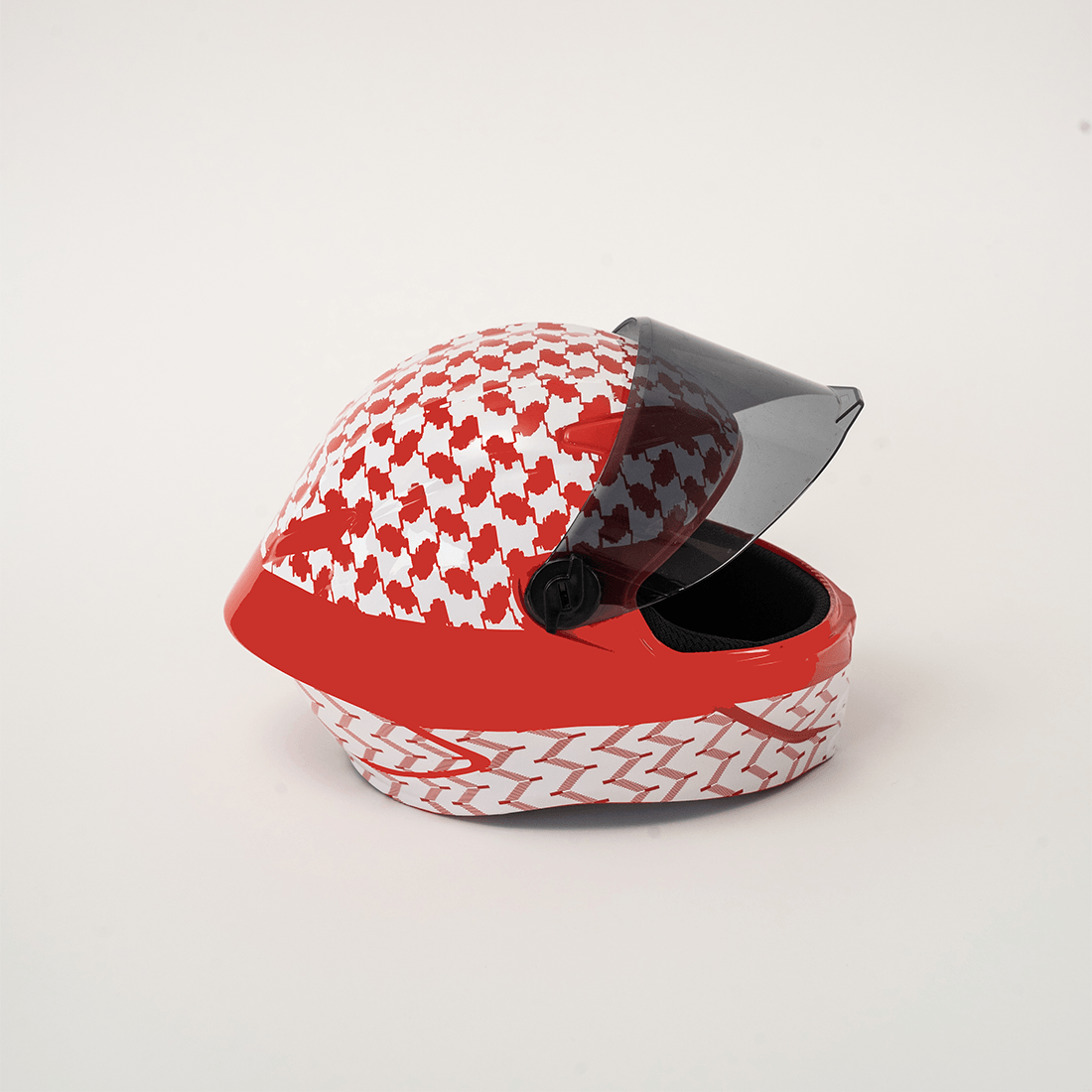 Mini Helmet - Red & White - خوذة Mini Helmet - Red & White - خوذة
