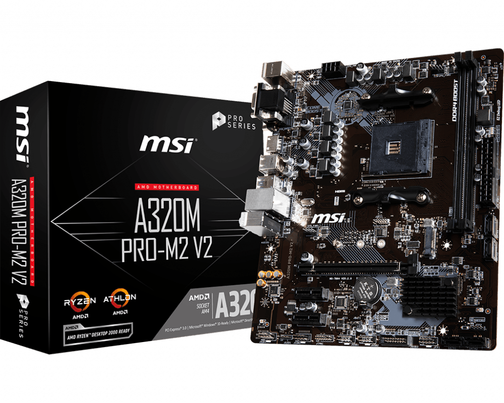 MSI A320M PRO-M2 V2 - AMD Micro ATX Motherboard - Store 974 | ستور ٩٧٤