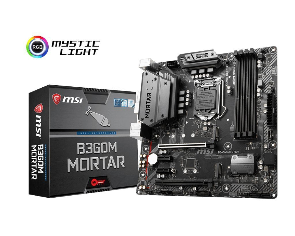 MSI B360M Mortar Arsenal Gaming - Intel Micro ATX Motherboard - Store 974 | ستور ٩٧٤