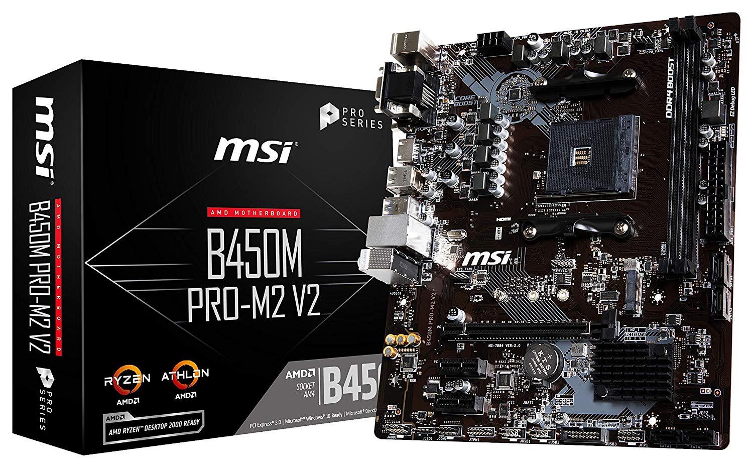 MSI B450M PRO-M2 V2 - AMD Micro ATX Motherboard - Store 974 | ستور ٩٧٤