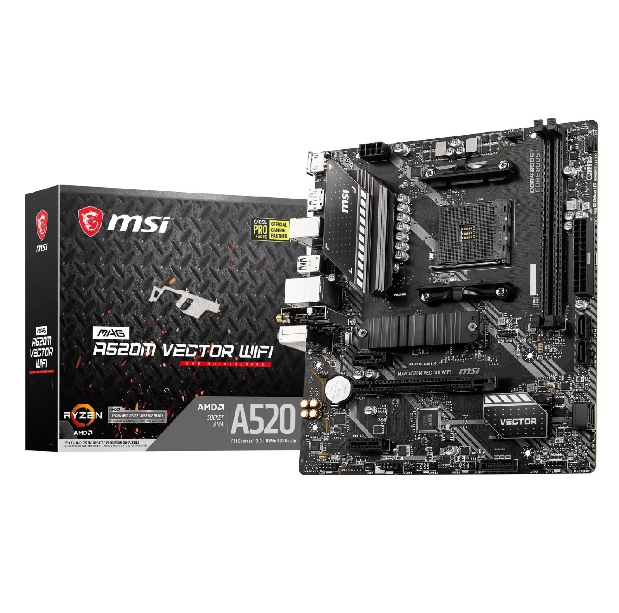 MSI MAG A520M Vector Wifi Motherboard - Store 974 | ستور ٩٧٤