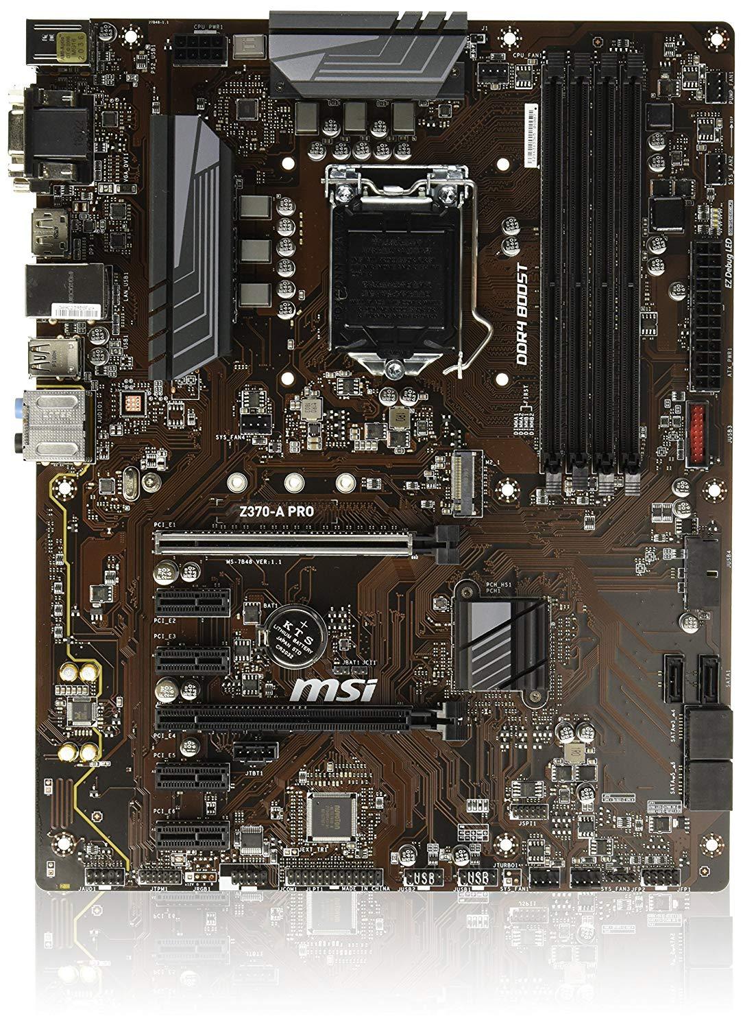 MSI Z370-A Pro - Intel ATX Motherboard - Store 974 | ستور ٩٧٤