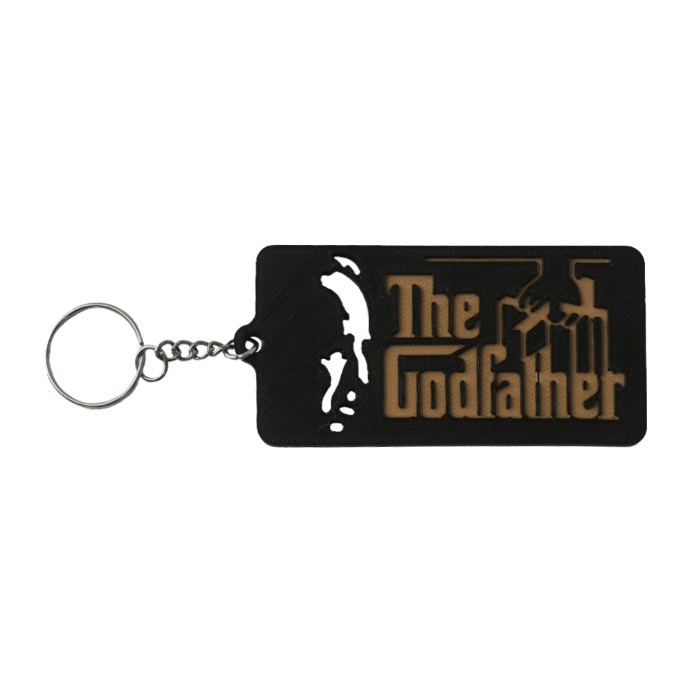 3D Station 3D Printed The Godfather Keychain - Black & Gold - مجسم ثلاثي الأبعاد - Store 974 | ستور ٩٧٤