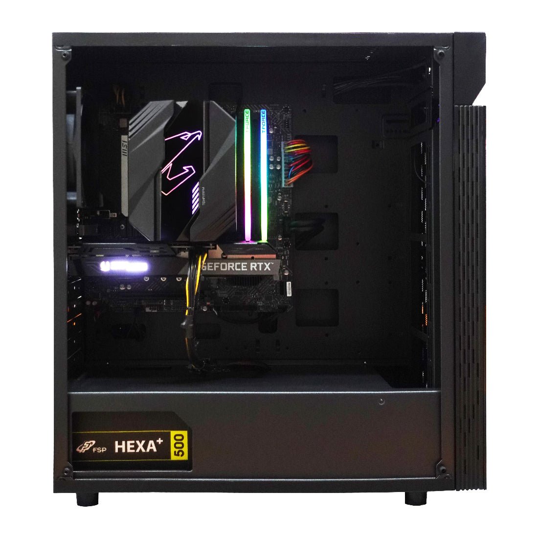 (Pre-Built) Gaming PC Intel Core i5-12600K w/ Zotac RTX 3050 AMP & Gigabyte C200 - Black - Store 974 | ستور ٩٧٤