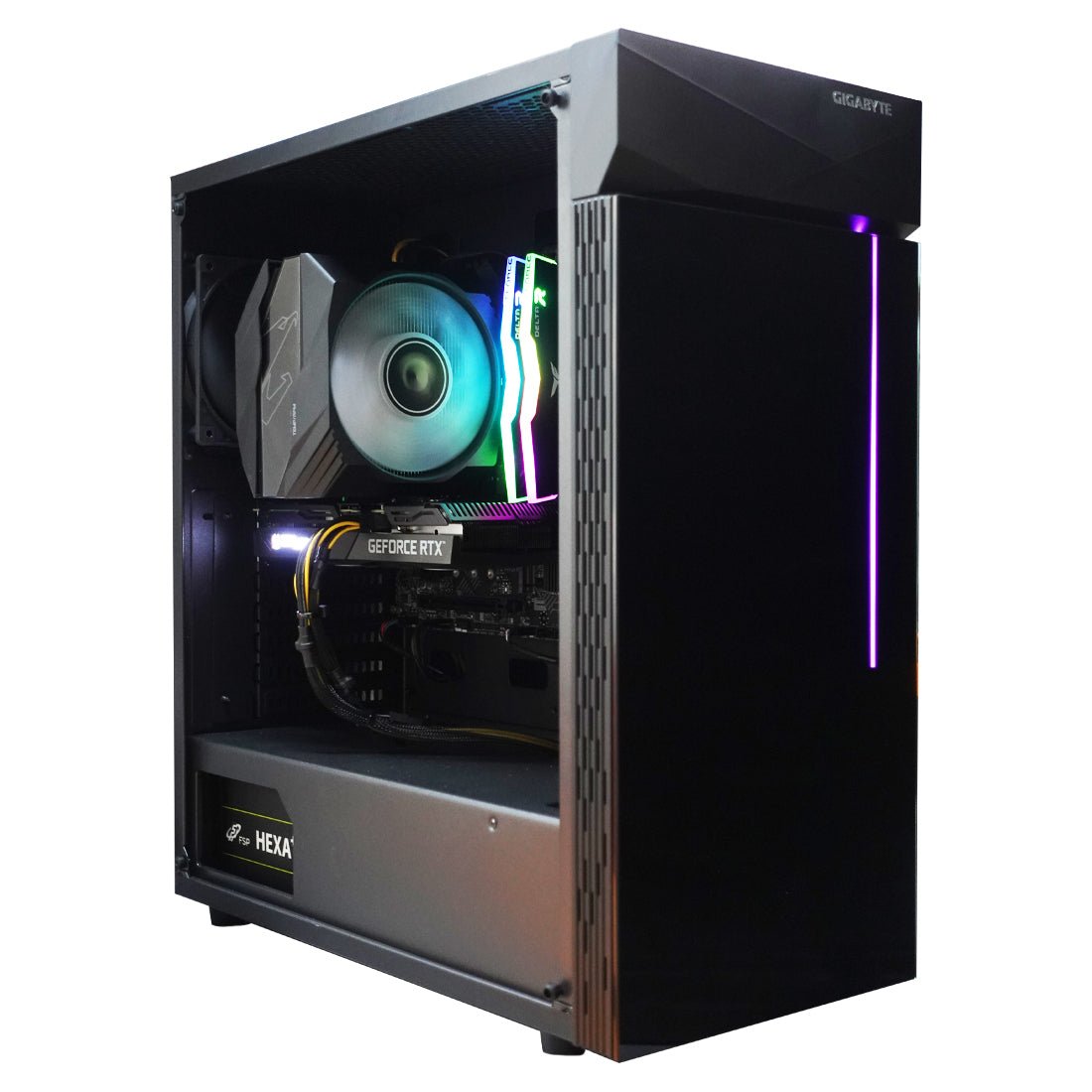 (Pre-Built) Gaming PC Intel Core i5-12600K w/ Zotac RTX 3050 AMP & Gigabyte C200 - Black - Store 974 | ستور ٩٧٤