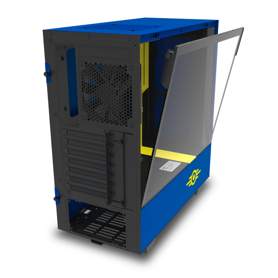 NZXT H500 Vault Boy Limited Edition (1/1,000 Units) ATX Mid Tower Case - Blue/Yellow - Store 974 | ستور ٩٧٤