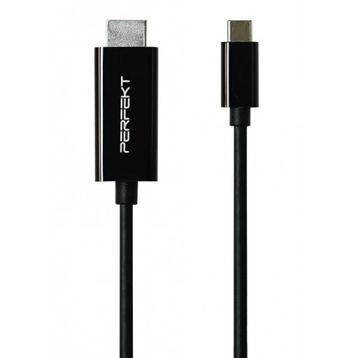 Perfekt USB-C to HDMI Cable 2M - Black - Store 974 | ستور ٩٧٤