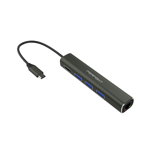 Perfekt USB Hub - 5 Port - Store 974 | ستور ٩٧٤