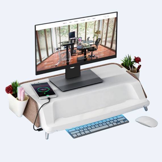 Premium Monitor And Laptop Riser With UV Sterilization Function - Store 974 | ستور ٩٧٤