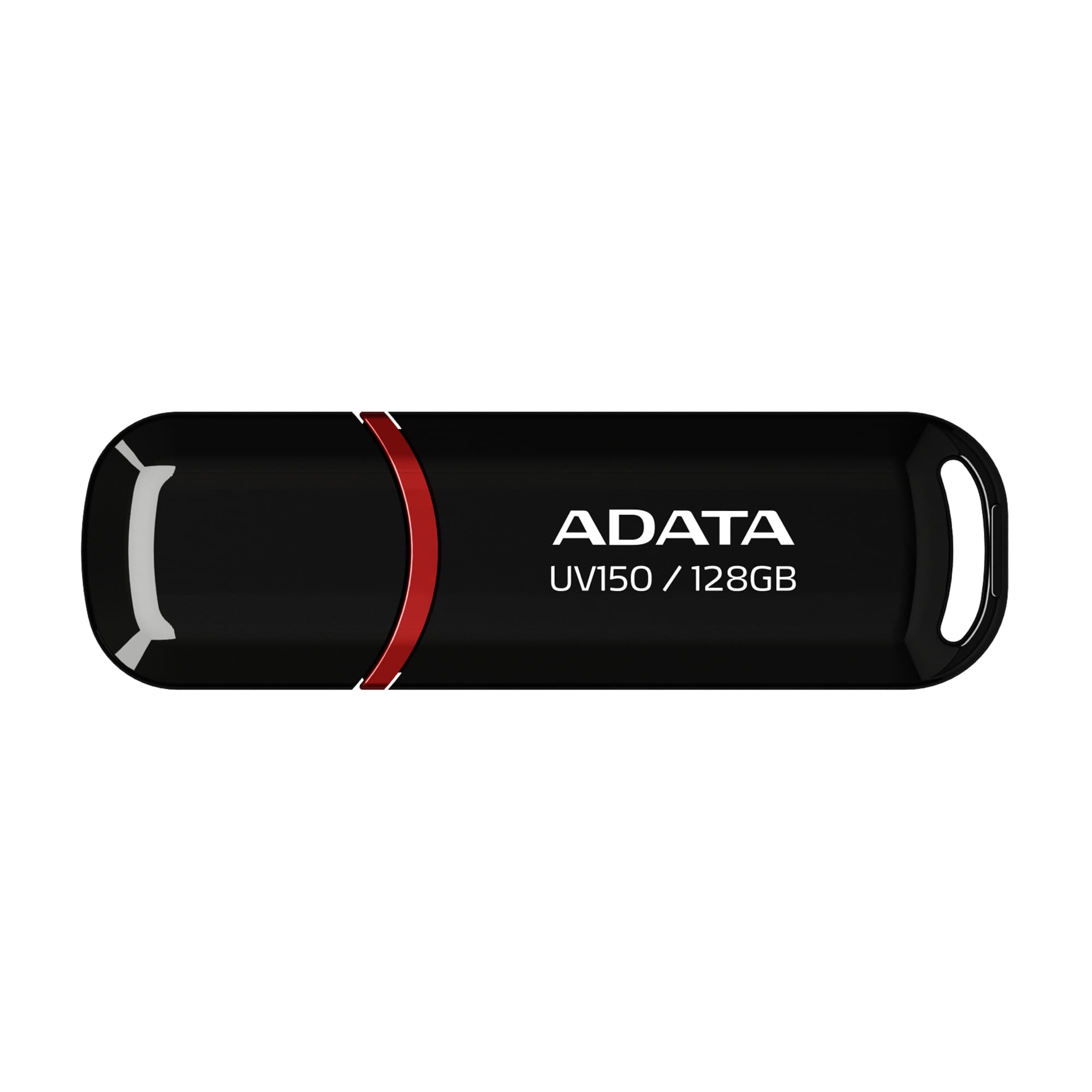 ADATA UV150 128GB Snap-on Cap USB 3.2 Flash Drive - Black/Red - Store 974 | ستور ٩٧٤