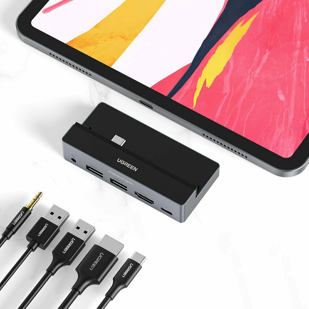 UGREEN 5 in1 USB Type C HUB Multifunctional HUB - GRAY DARK UGREEN 5 in1 USB Type C HUB Multifunctional HUB - GRAY DARK
