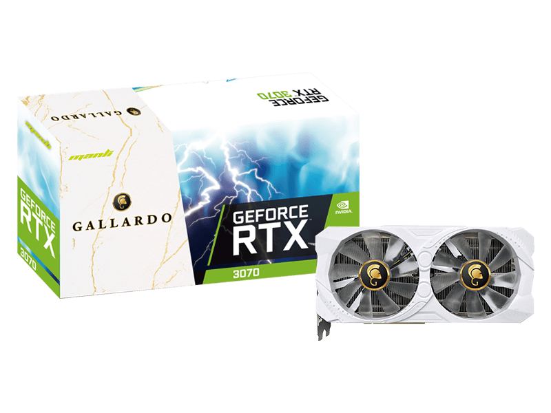 MANLI Gallardo GeForce RTX 3070 8GB GDDR6 White Edition - Store 974 | ستور ٩٧٤