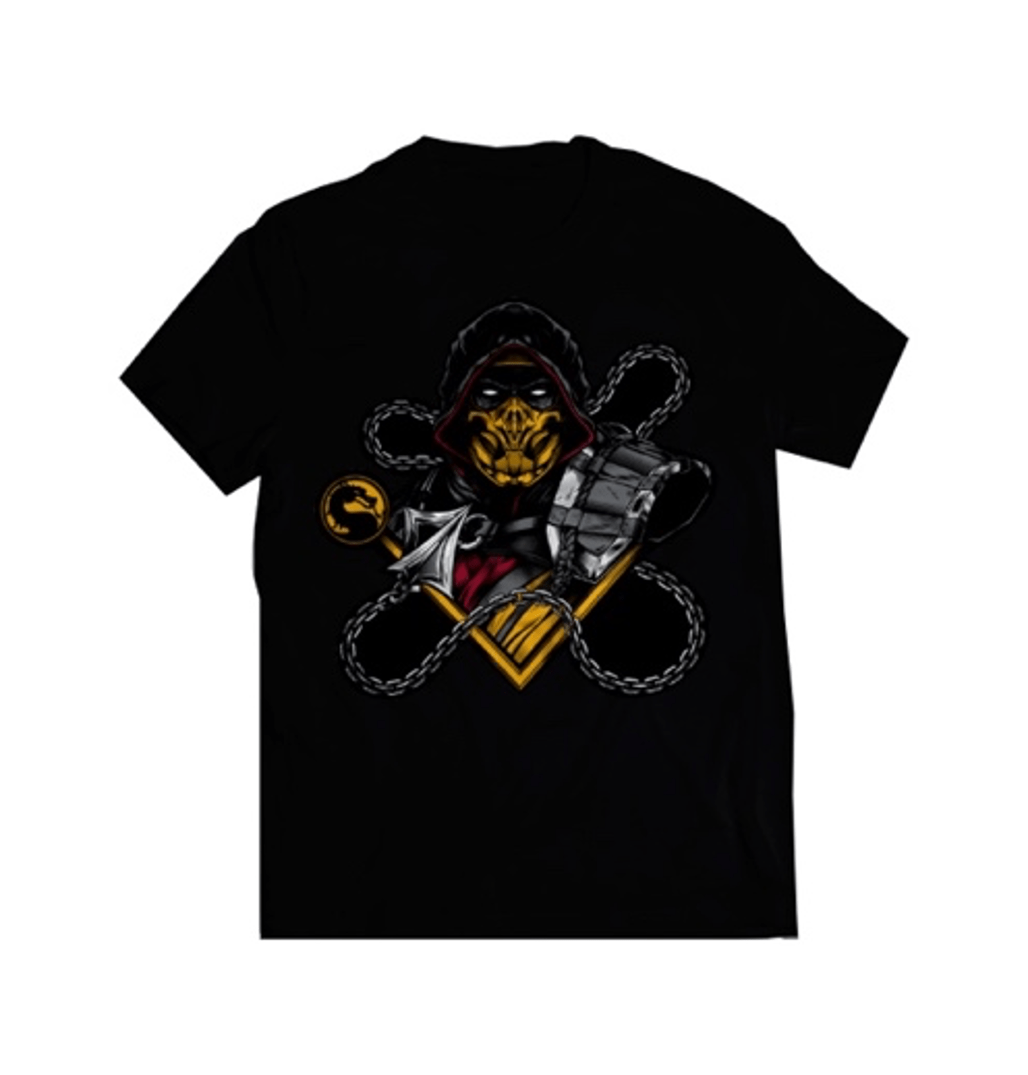 Paperboi Scorpion King Mortal Kombat T-shirt - Black - قميص Paperboi Scorpion King Mortal Kombat T-shirt - Black - قميص