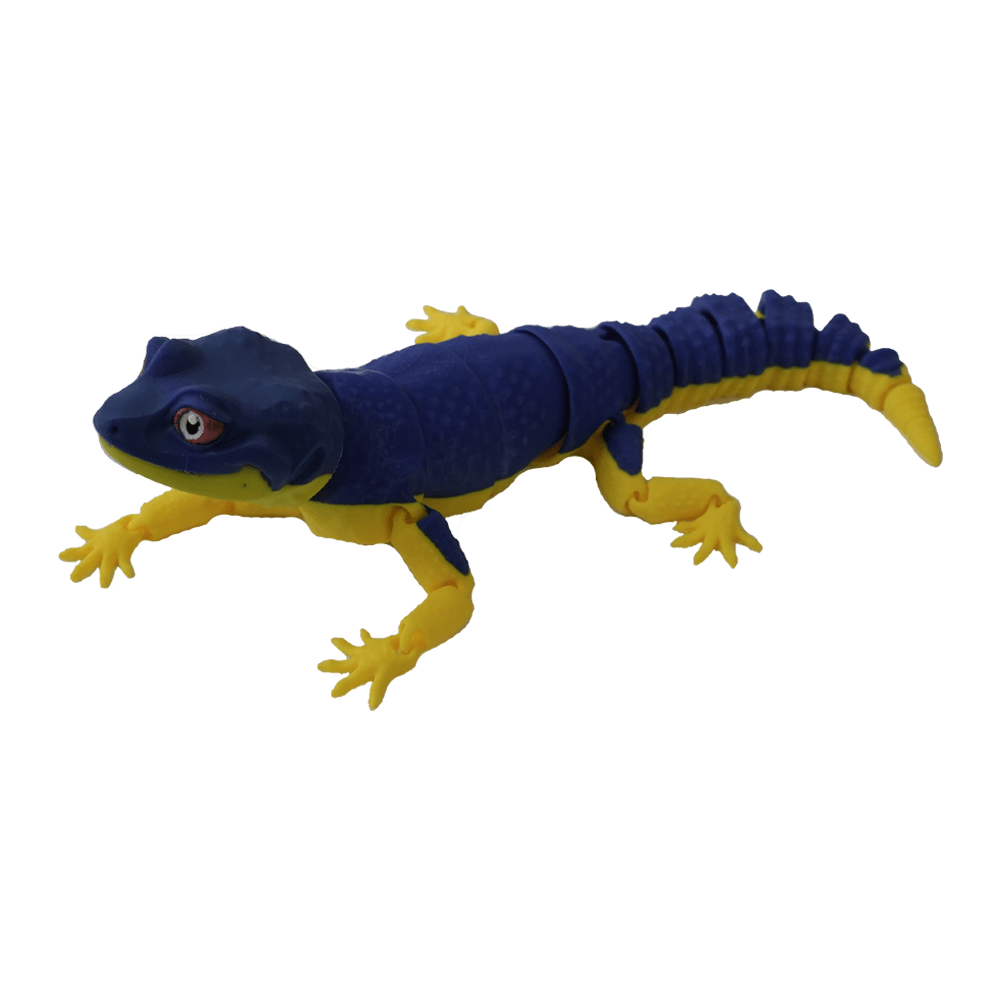 3D Station 3D Printed Lizard - Blue & Yellow - مجسم ثلاثي الأبعاد - Store 974 | ستور ٩٧٤
