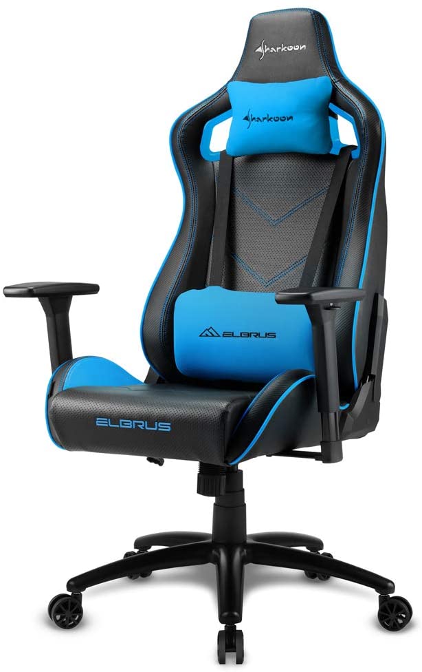 Sharkoon Elbrus 2 Gaming Chair- Black/Blue - Store 974 | ستور ٩٧٤