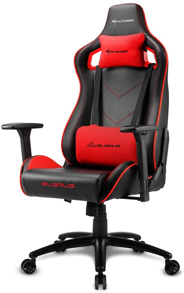 Sharkoon Elbrus 2 Gaming Chair-Black/Red - Store 974 | ستور ٩٧٤