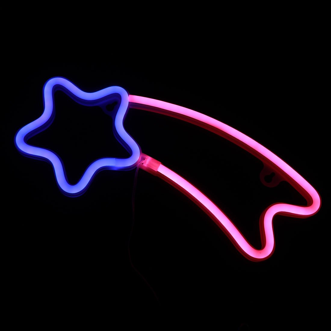 Led Neon Shooting Star Shape - Pink & Blue - إضاءة - Store 974 | ستور ٩٧٤