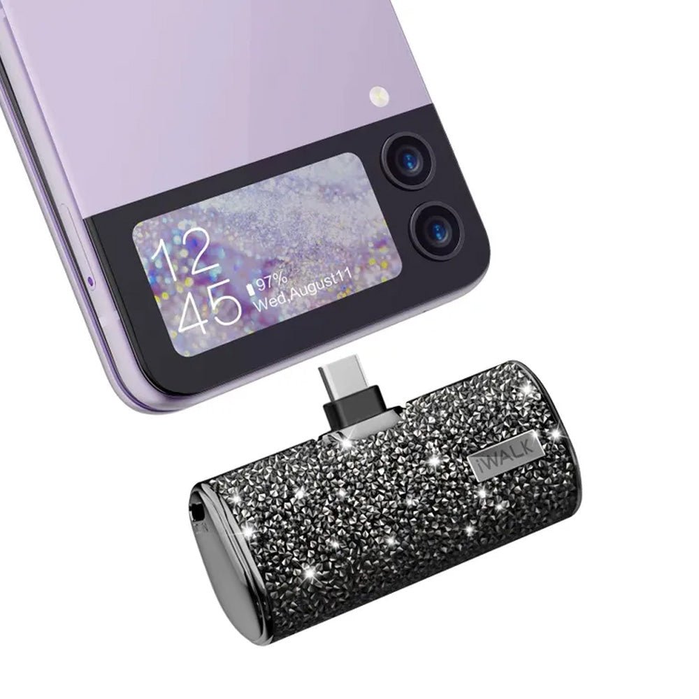 Iwalk Portable Charger 4500mah Type -C Power Bank - Gray - mزod طaقة