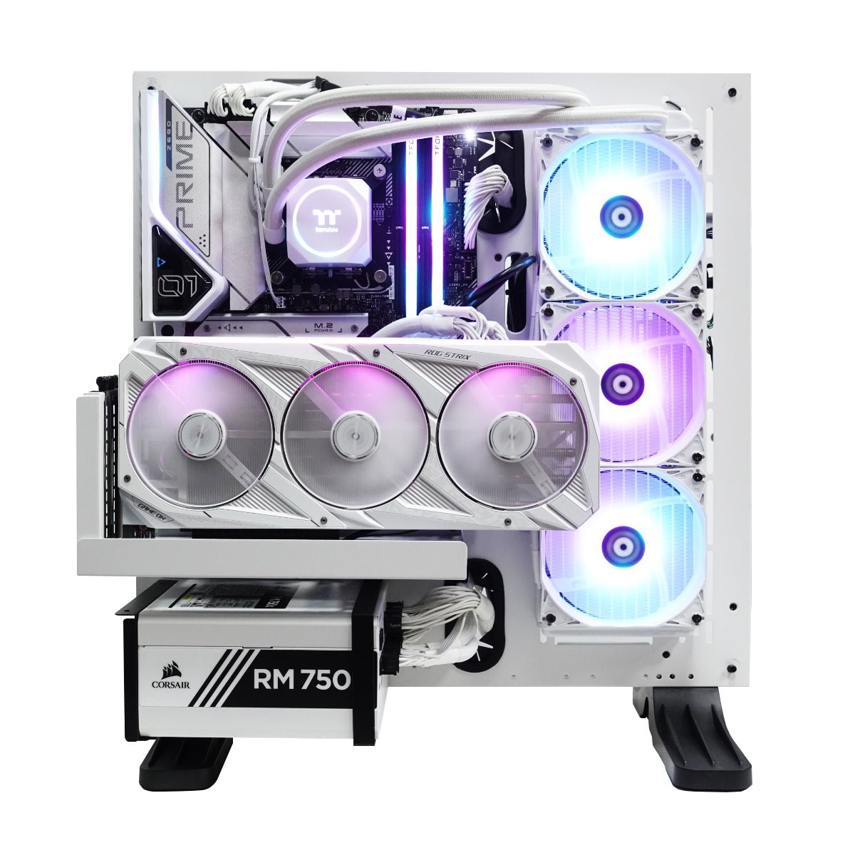 (Pre-Built) Gaming PC Intel Core i7-12700K w/ Asus ROG Strix RTX 3070 OC & Thermaltake Core P3 TG - Snow White - Store 974 | ستور ٩٧٤