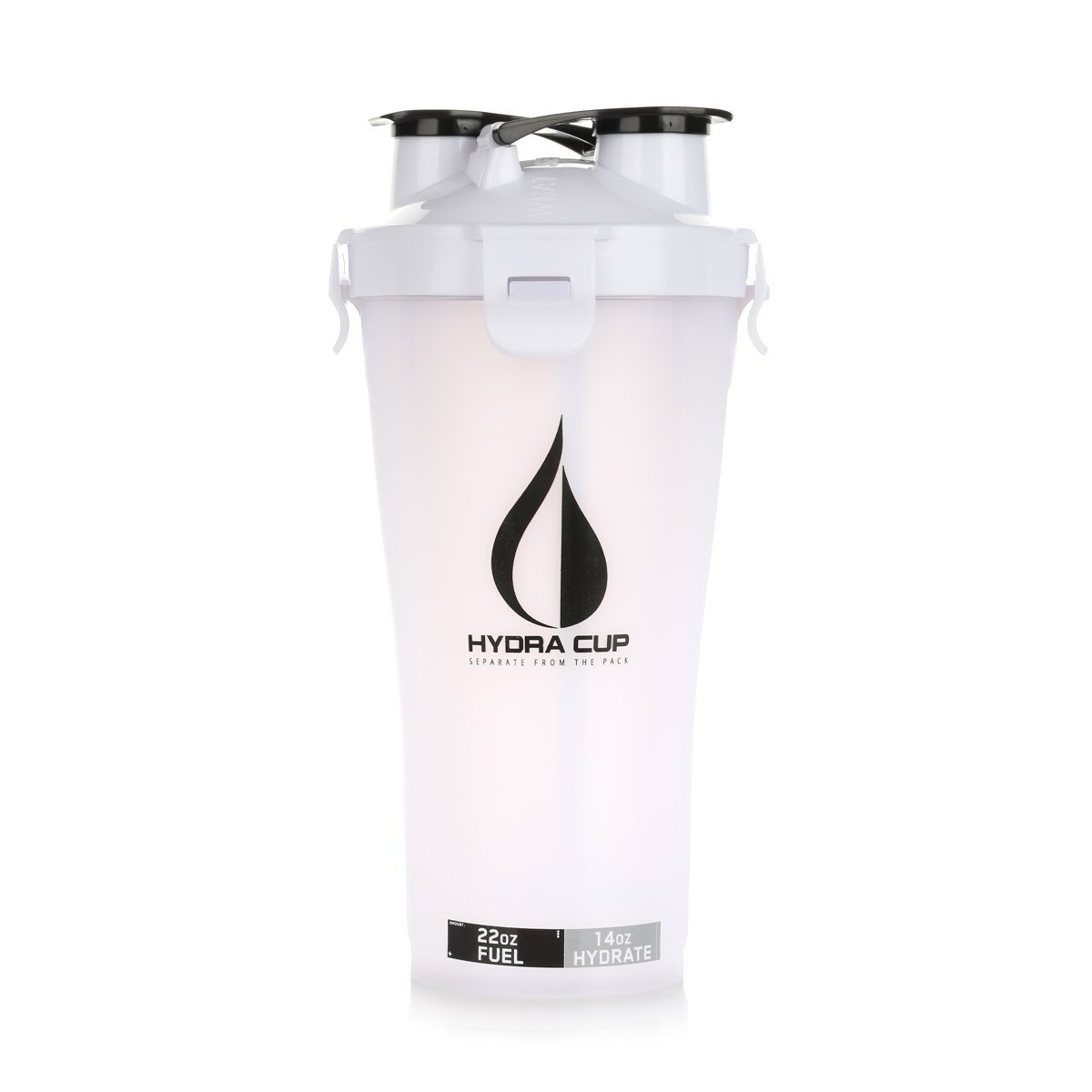 Hydra Cup - Dual Threat Shaker Bottle (30 oz) - White - Store 974 | ستور ٩٧٤