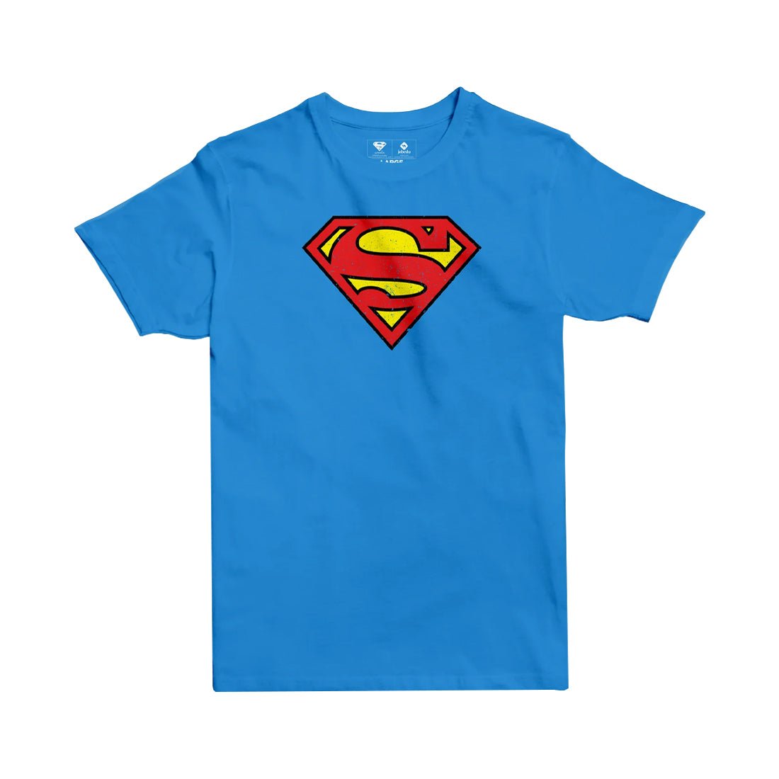 Jobedu Superman Logo Men's T-shirt - S - Medium Blue - تي-شيرت - Store 974 | ستور ٩٧٤