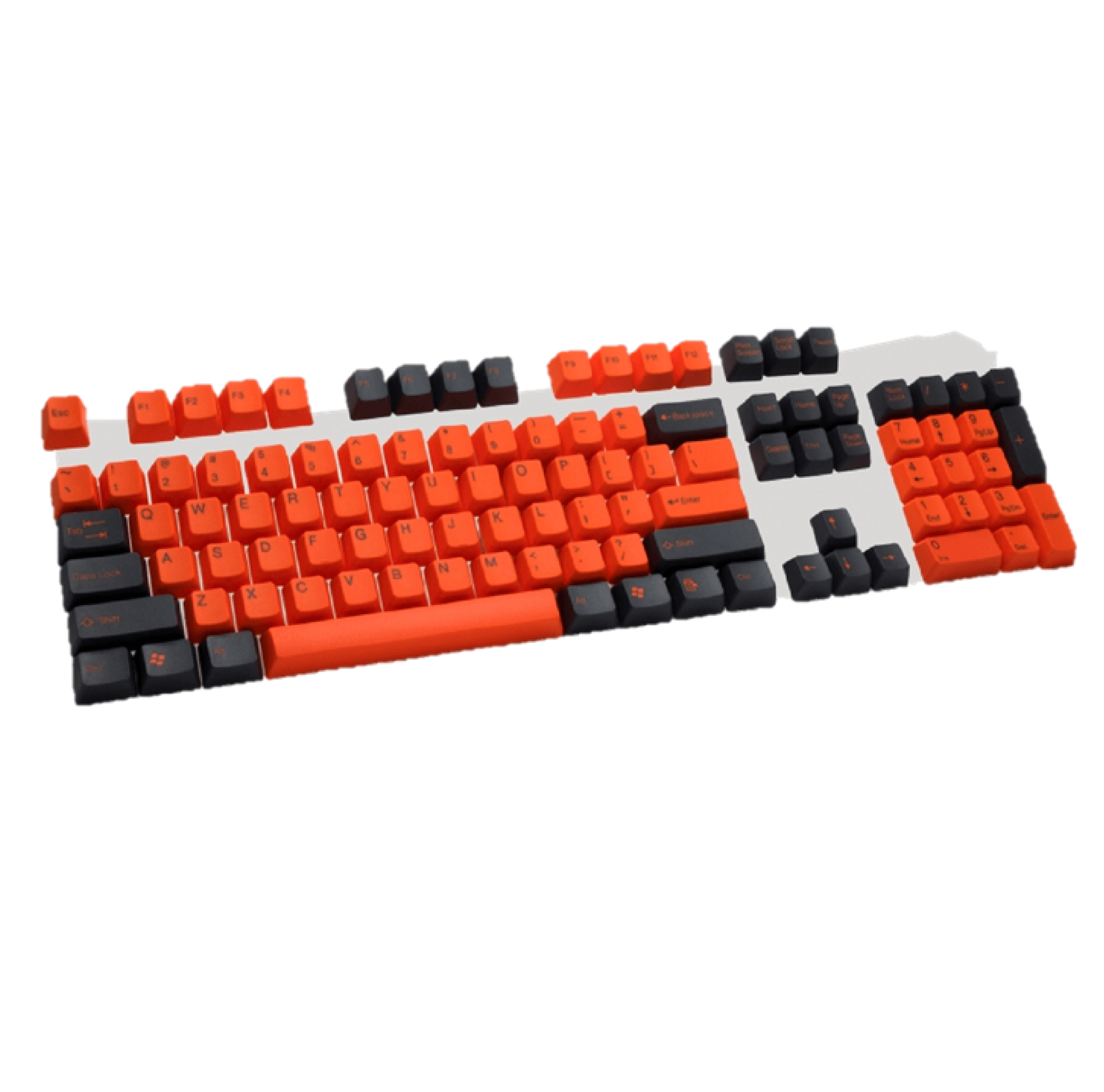 Tai-Hao 104 Keys-Double Shot Keycap + 1 Keys Puller - Black/Orange - Store 974 | ستور ٩٧٤