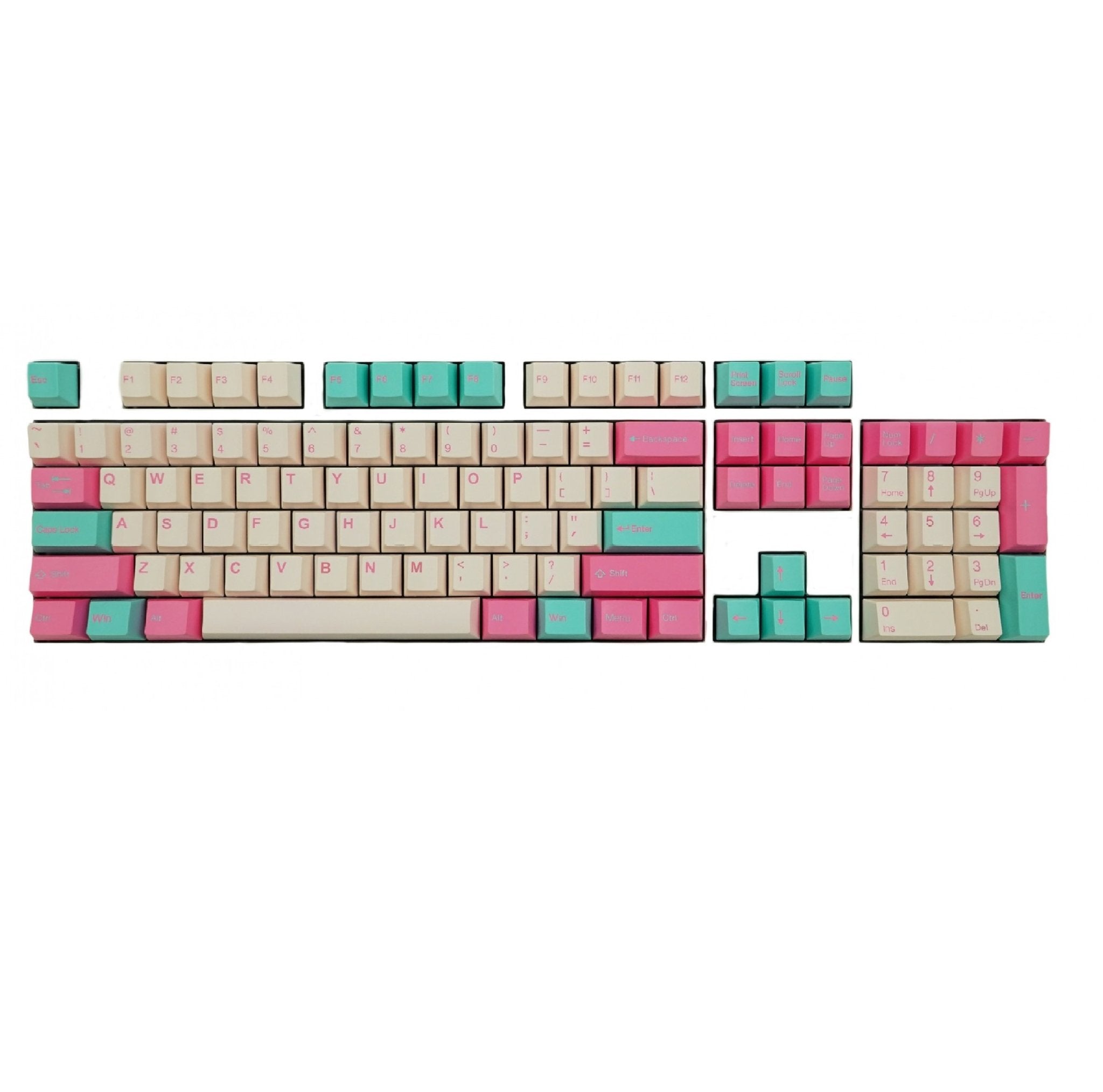 Tai-Hao 104 Keys-Double Shot Keycap + 1 Keys Puller - Blue + Pink - Store 974 | ستور ٩٧٤