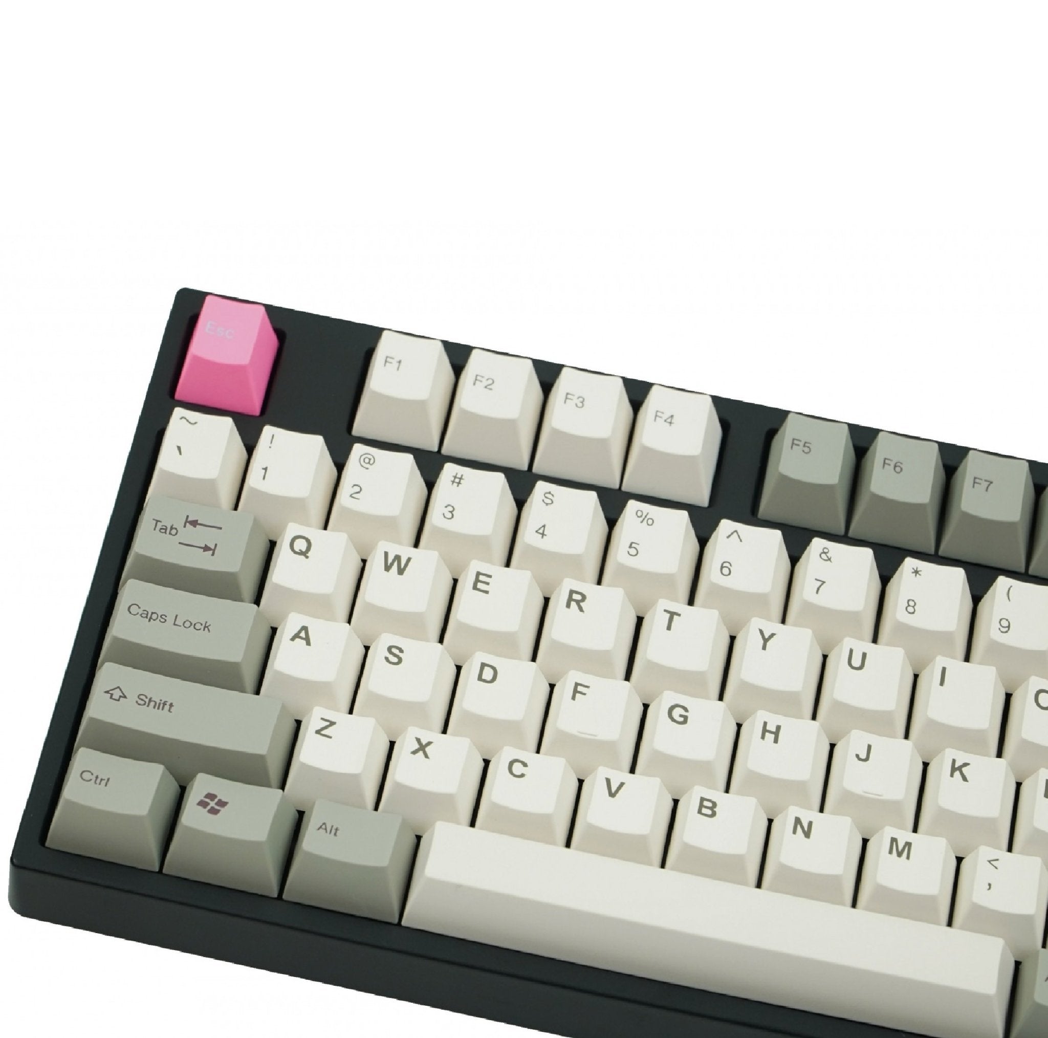 Tai-Hao 104 Keys-Double Shot Keycap + 1 Keys Puller - Vintage White + Pink - Store 974 | ستور ٩٧٤