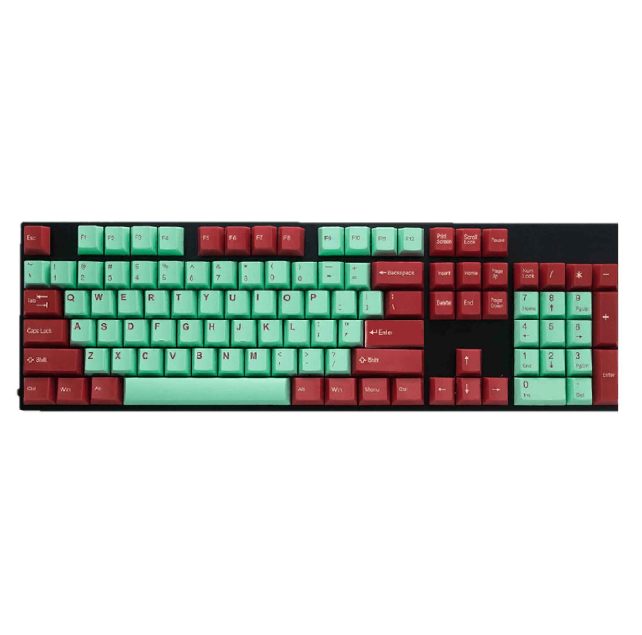 Tai-Hao 111 Keys-Double Shot Keycap + 1 Keys Puller - Mint/Red - أكسسوار لوحة مفاتيح Tai-Hao 111 Keys-Double Shot Keycap + 1 Keys Puller - Mint/Red - أكسسوار لوحة مفاتيح