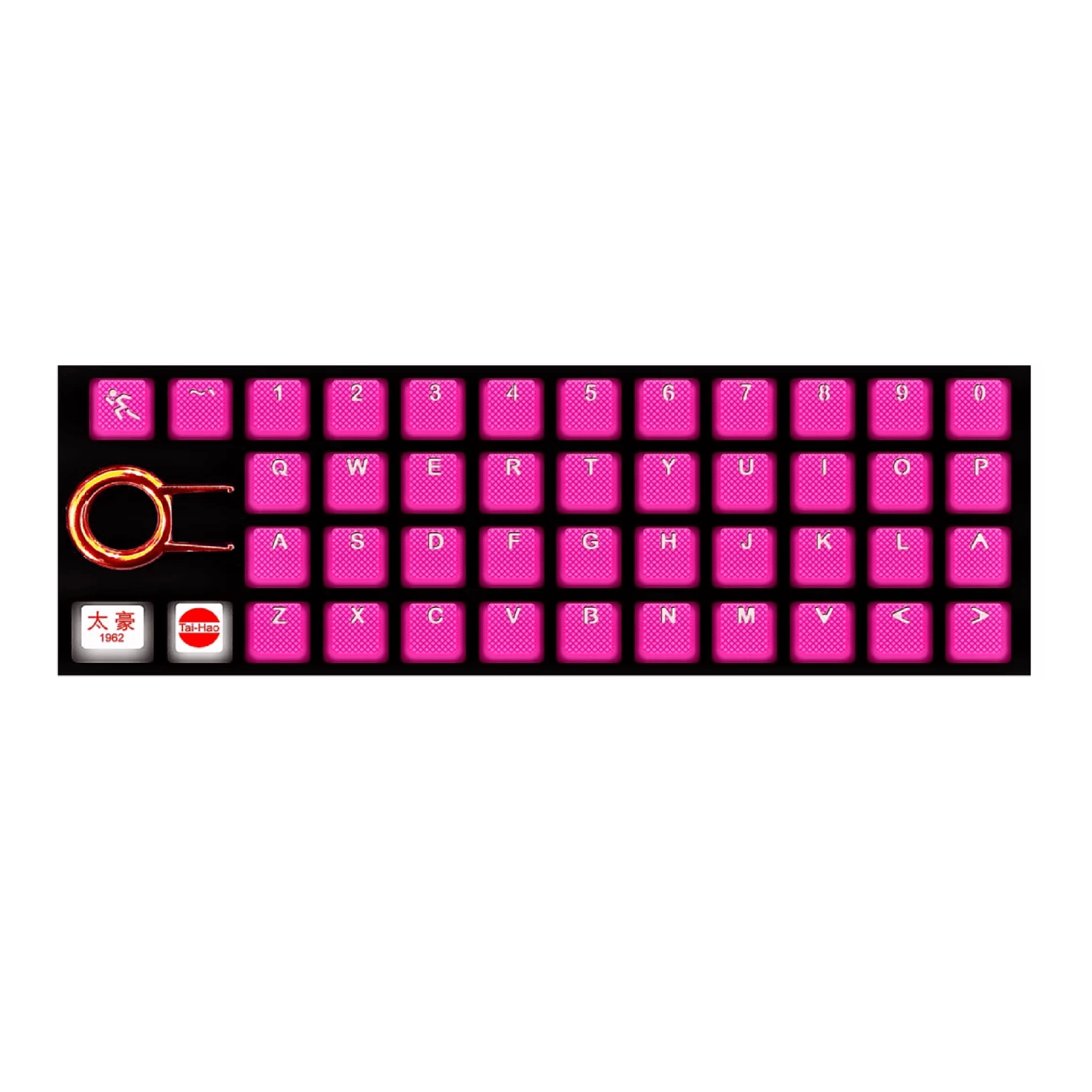 Tai-Hao Abs Double Shot Keycap-42Keys Tpr Rubber Keys - Neon Pink - Store 974 | ستور ٩٧٤
