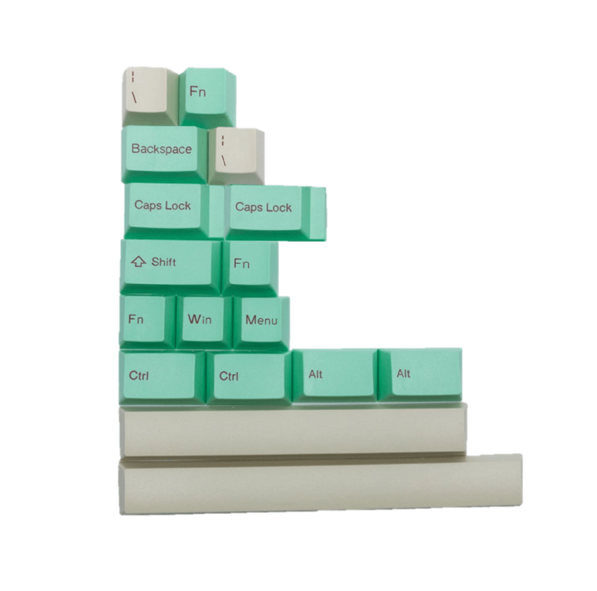 Tai-Hao Abs Keyset-Cubic 17 Add On - Mint/Beige - أكسسوار لوحة مفاتيح Tai-Hao Abs Keyset-Cubic 17 Add On - Mint/Beige - أكسسوار لوحة مفاتيح