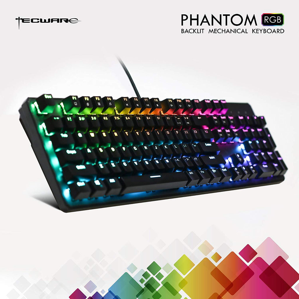 Tecware Phantom RGB メカニカルキーボード 104キー RED Amazon.com: TECWARE Phantom 104 Key RGB Mechanical Gaming Keyboard