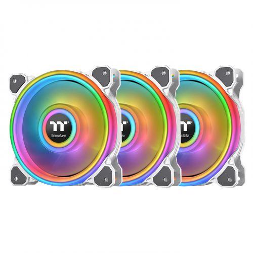 Thermaltake Riing Quad 14 RGB Radiator Fan TT Premium Edition 3 Pack - White - Merroحة Ttberyd Thermaltake Riing Quad 14 RGB Radiator Fan TT Premium Edition 3 Pack - White - Merroحة Ttberyd