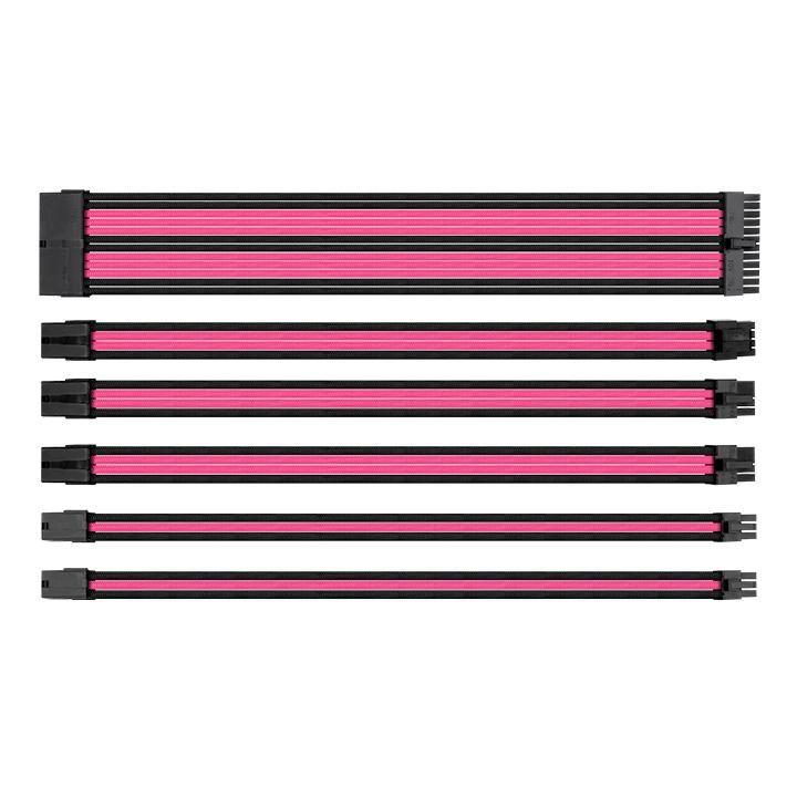 Thermaltake TTMod Sleeved Cable Extenstions - Black/Pink - Store 974 | ستور ٩٧٤