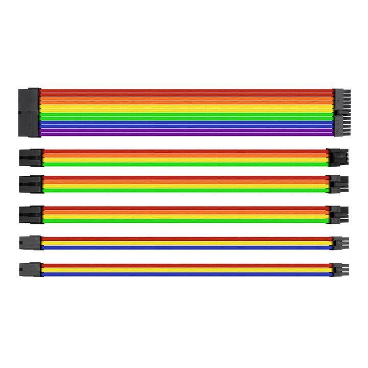 Thermaltake TTMod Sleeved Cable Extenstions - Rainbow - Store 974 | ستور ٩٧٤