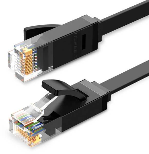 Ugreen 5M Cat 6 Utp Lan Flat Cable - Black - كabl Ugreen 5M Cat 6 Utp Lan Flat Cable - Black - كabl