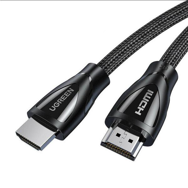 Ugreen HDMI 2.1 8K@60 Braid Cable- 2M - Black - كAbl Ugreen HDMI 2.1 8K@60 Braid Cable- 2M - Black - كAbl