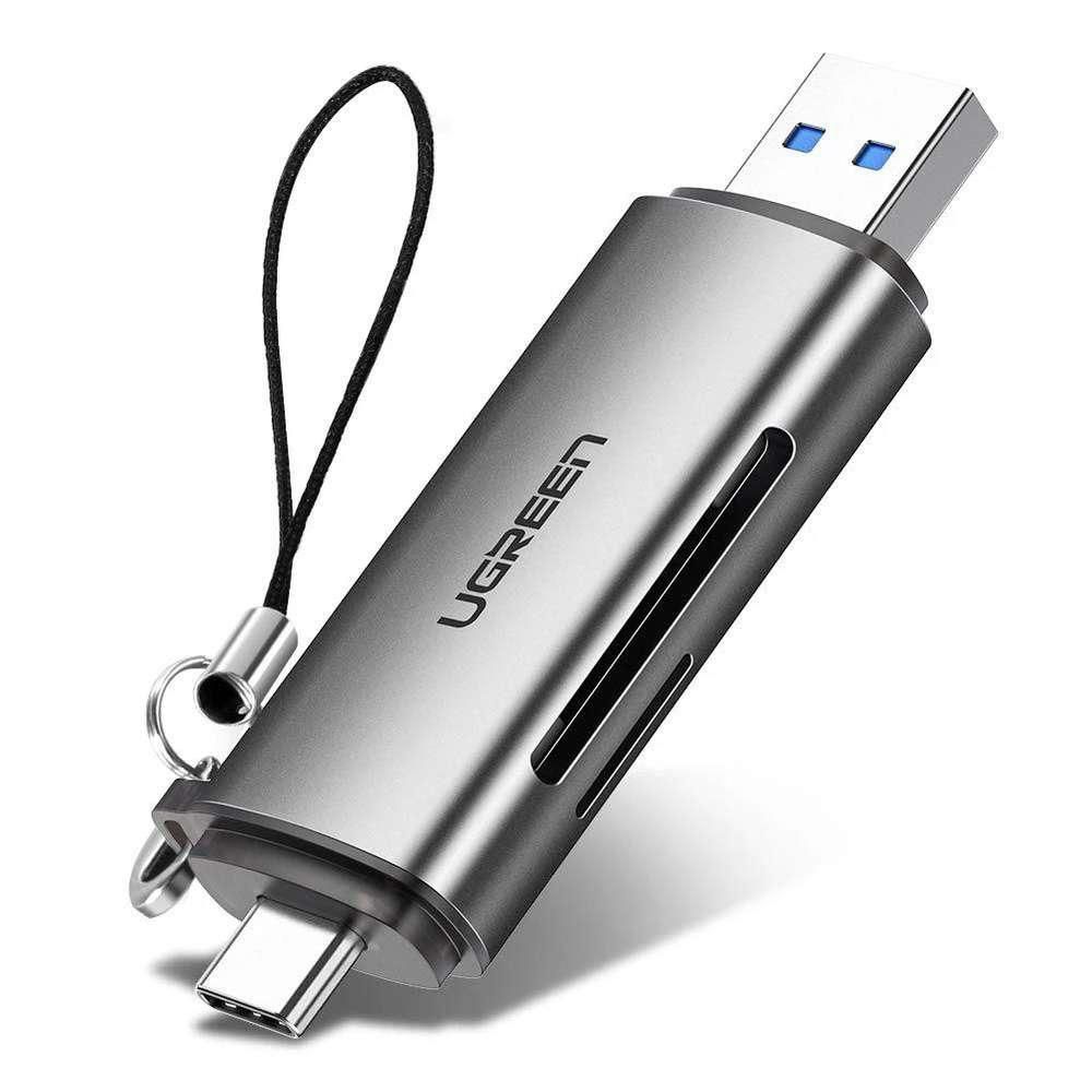 Ugreen USB-C 3.1 Multi-Card Reader USB-A - Grey - محول - Store 974 | ستور ٩٧٤