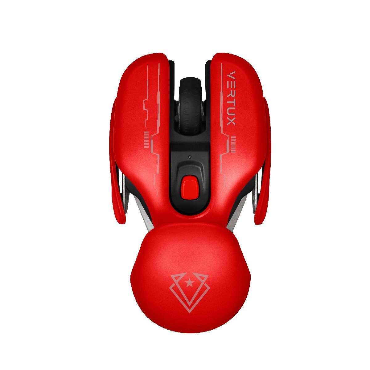 Vertux Glider Ergonomic Wireless Gaming Mouse - Maroon - Store 974 | ستور ٩٧٤
