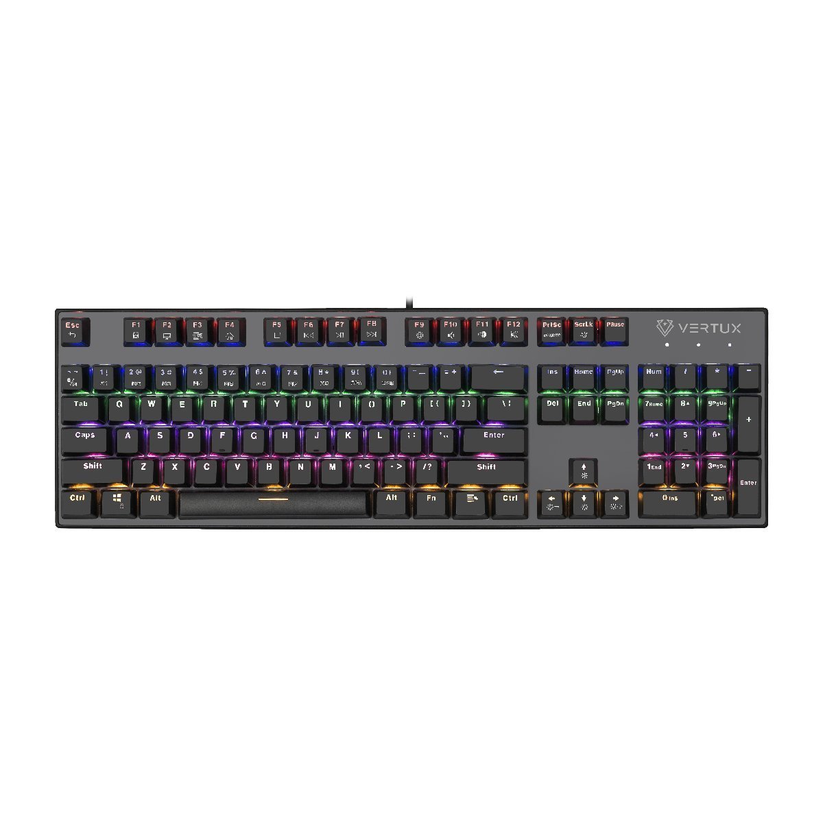 Vertux Tactical Hyper Tactile Mechanical Gaming Keyboard - Black - Store 974 | ستور ٩٧٤