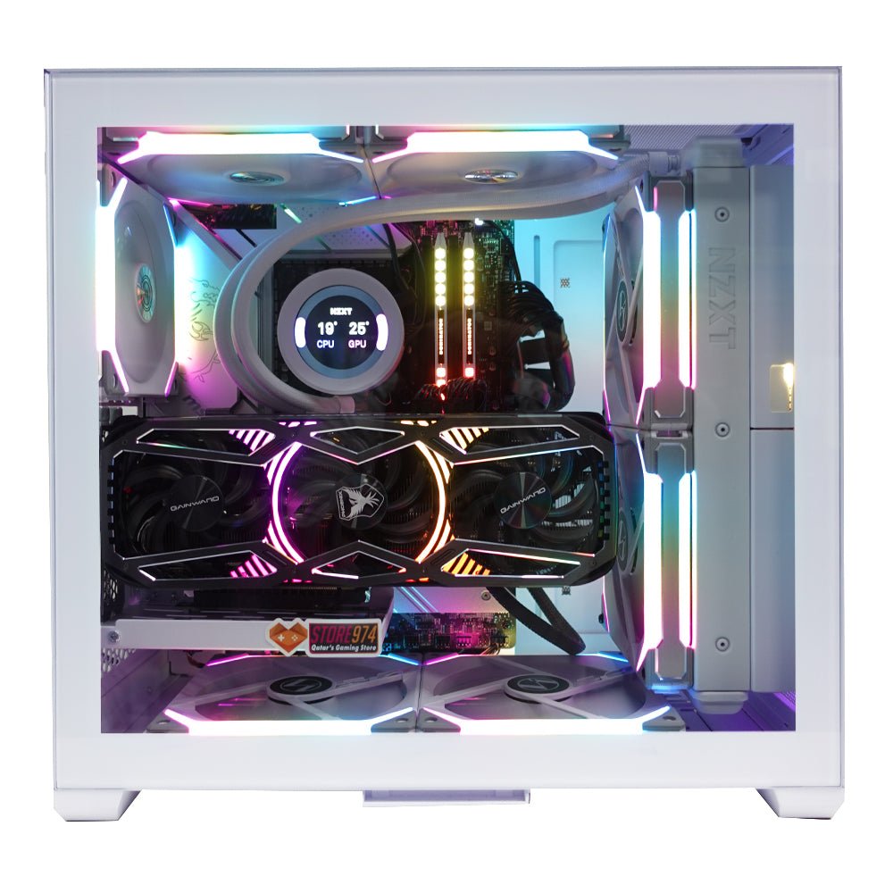 (Pre-Built) Gaming PC intel i7-12700K w/ Gainward RTX 3080 Phoenix & Lian Li O11 Air Mini - White - Store 974 | ستور ٩٧٤