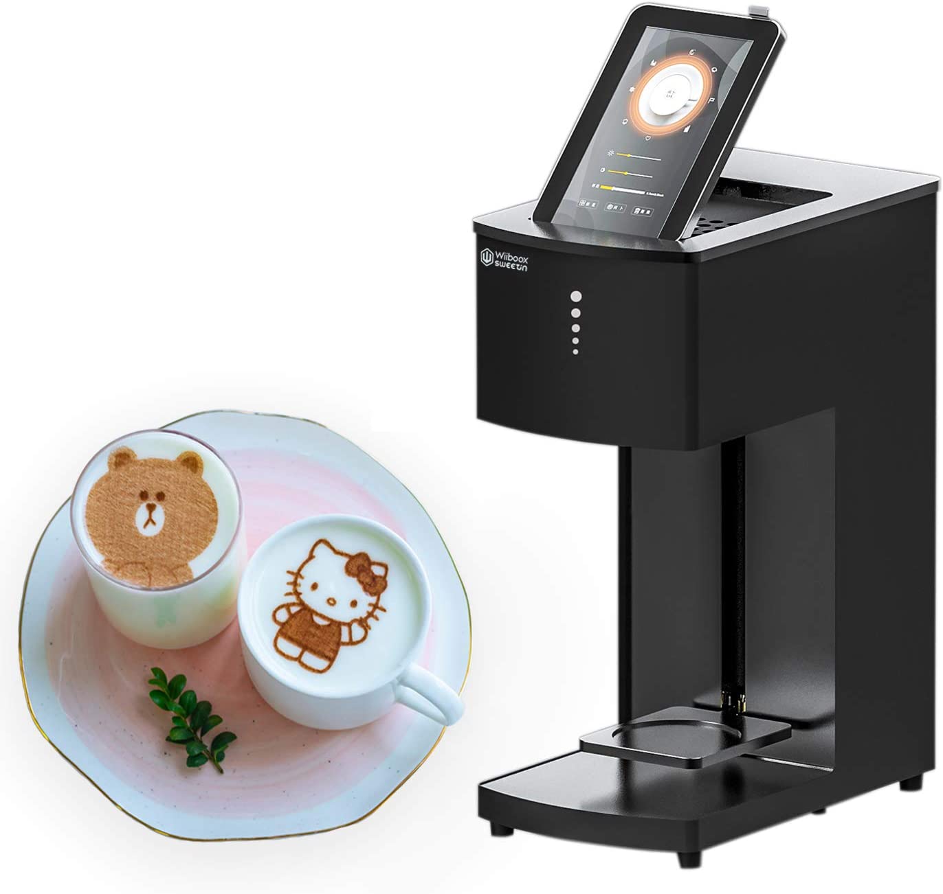 Wiiboox Sweetin Latte Art Coffee Printer - Black - Store 974 | ستور ٩٧٤