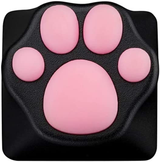 Zomo Plus Kitty Paw ABS/Silicone Keycap (أسود+وردي