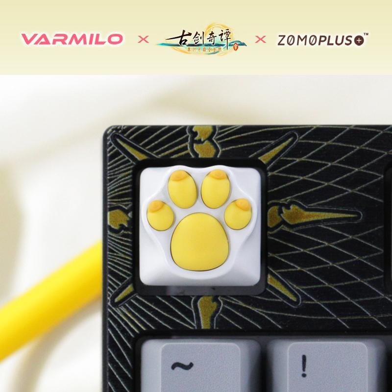 Zomo Plus kitty Paw Keycap - White/Yellow - Store 974 | ستور ٩٧٤