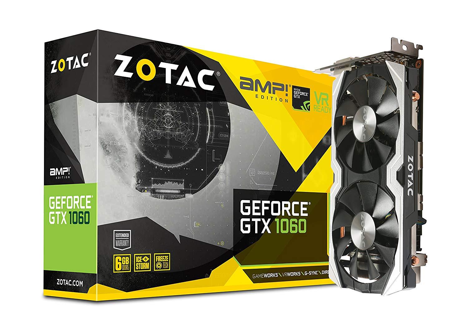 Zotac Gaming GeForce GTX 1060 AMP Edition 6GB GDDR5 PCI-E Gen 3x4 - Graphics Card - Store 974 | ستور ٩٧٤